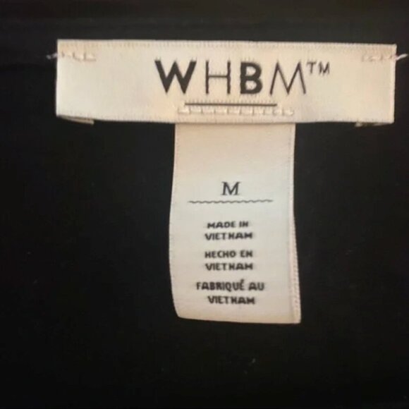 White House Black Market Black V-Neck Short Sleeve Tee | Size M - Picture 6 of 7